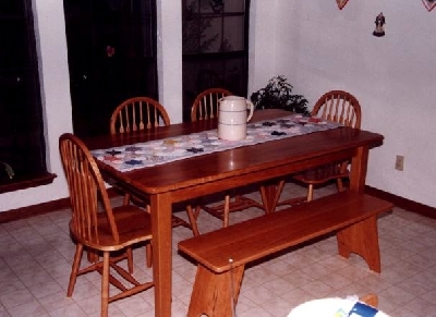 Cherry Dining Set with Bowback Chairs